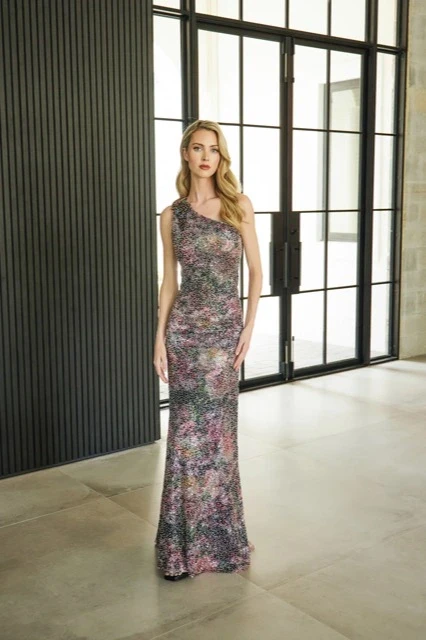 Model wearing a flower-girls dress