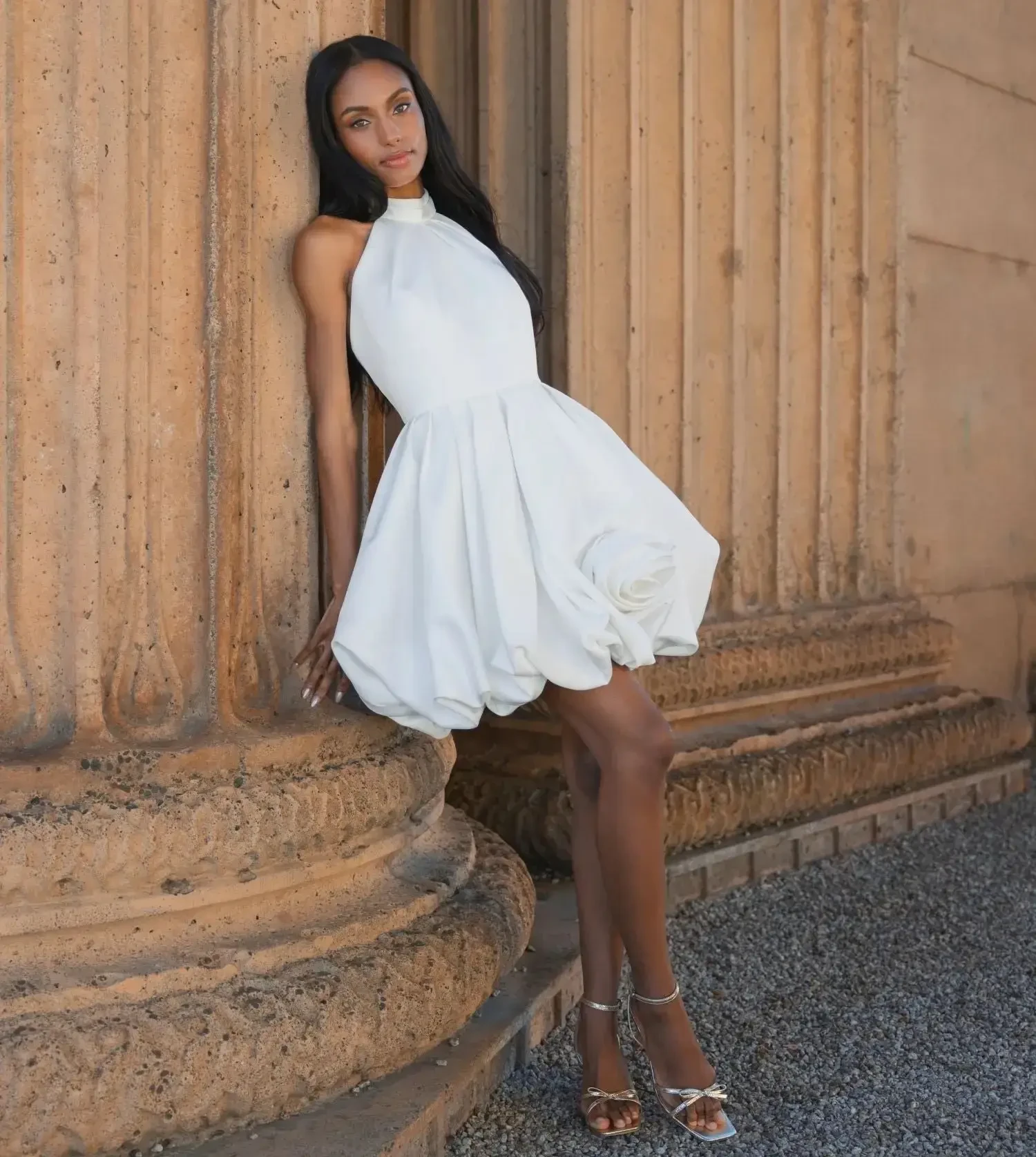 Mac Duggal 20707 little white dress