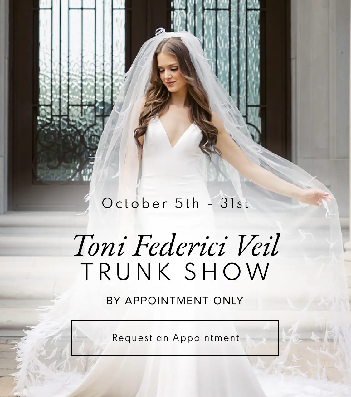 Toni Federici Veil Trunk Show Banner Mobile