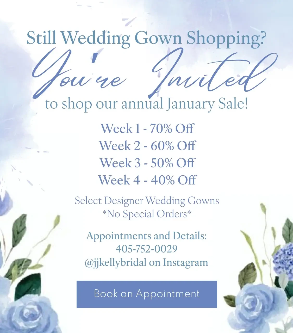 Annual January Wedding Gown Sale